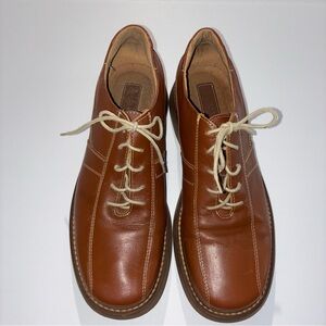 Ferrato Men's Size US 12 Brown Leather Oxford Lace-Up Shoes